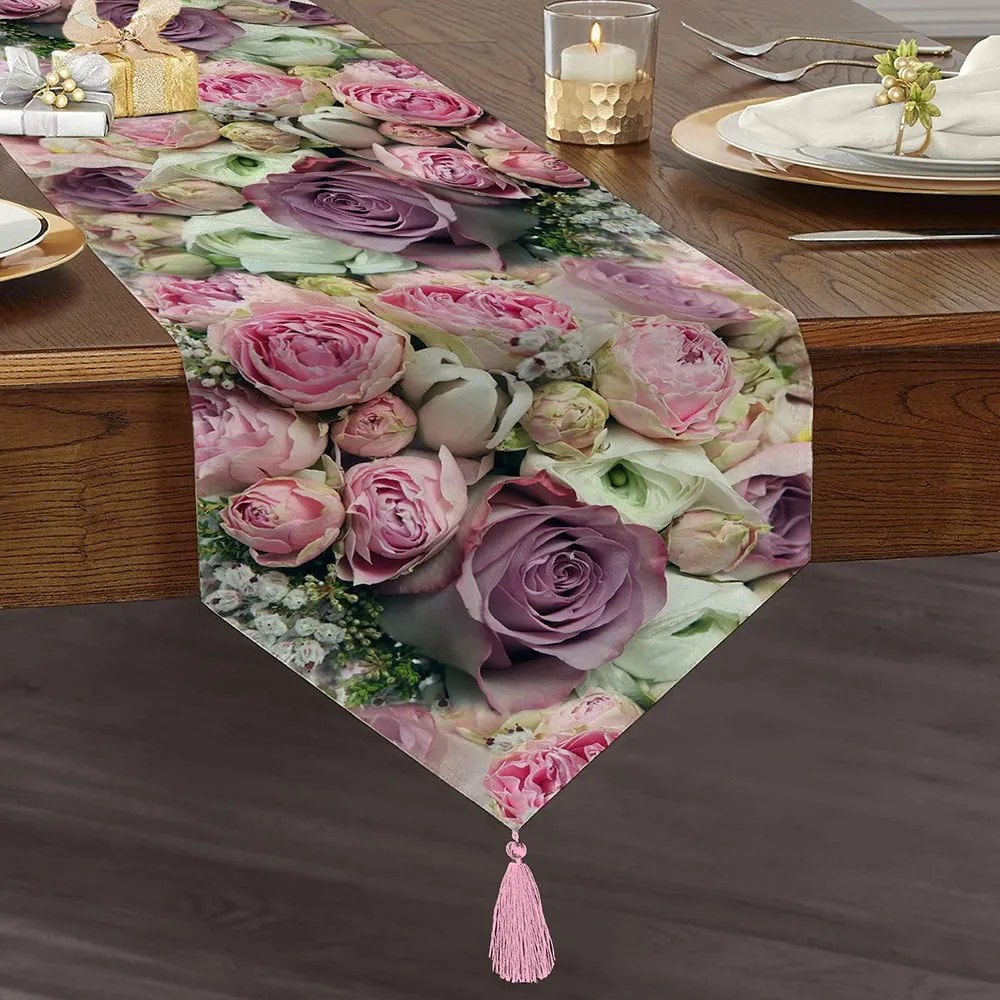 Napron de masă 45x140 cm Roses – Mila Home