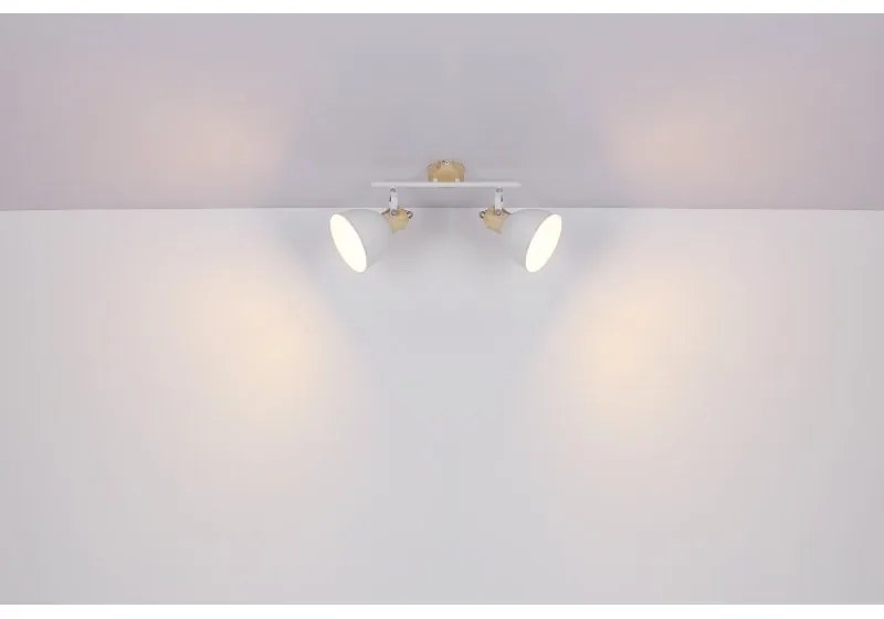 Aplica de perete / tavan cu 2 spoturi directionabile design industrial WIHO alb