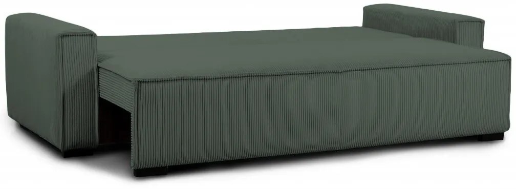 Canapea extensibila cu trei locuri verde inchis SMART