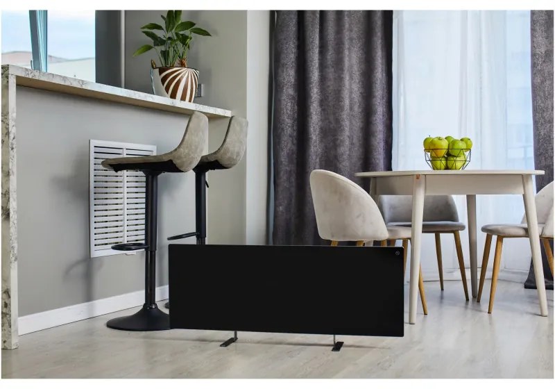 Resigilat: Convector electric AENO AGH0002S, 700W, 30 m², Afisaj LED, Aplicatie mobila, Ultra subtire, Wi-Fi, Negru