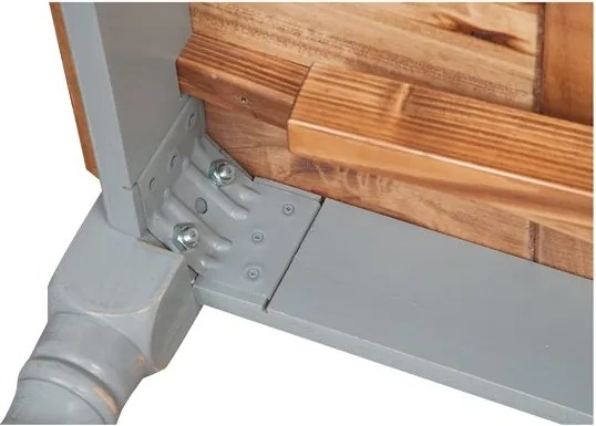 Masa extensibila, L120(210) 80 H80 cm, natur gri antichizat, lemn masiv