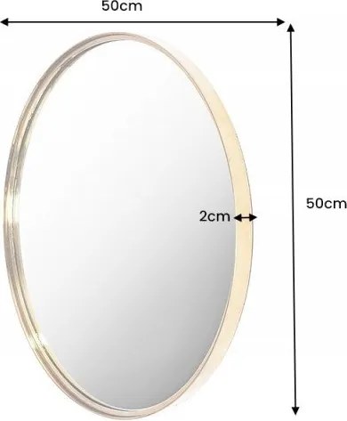 Oglinda decorativa Portrait 50cm auriu