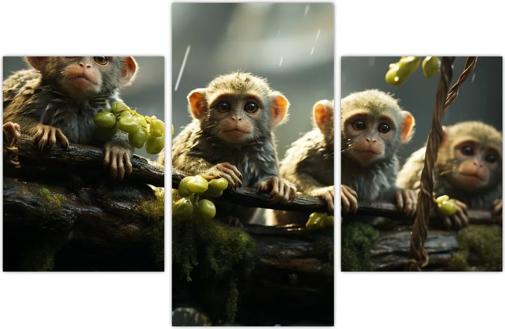 Tablou - Maimuțe (90x60 cm)