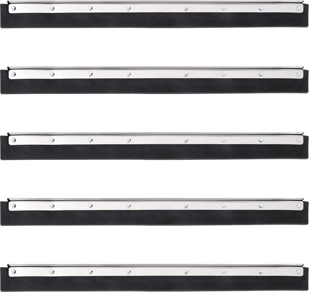 vidaXL Capete raclete de podea, 5 buc., 60,5x2x5 cm, oțel și cauciuc