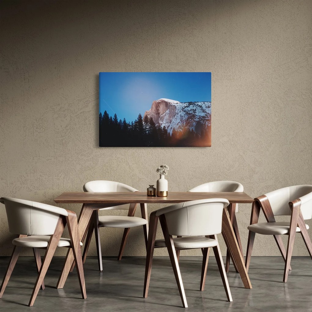 Tablou - Crestele munților noaptea (90x60 cm)