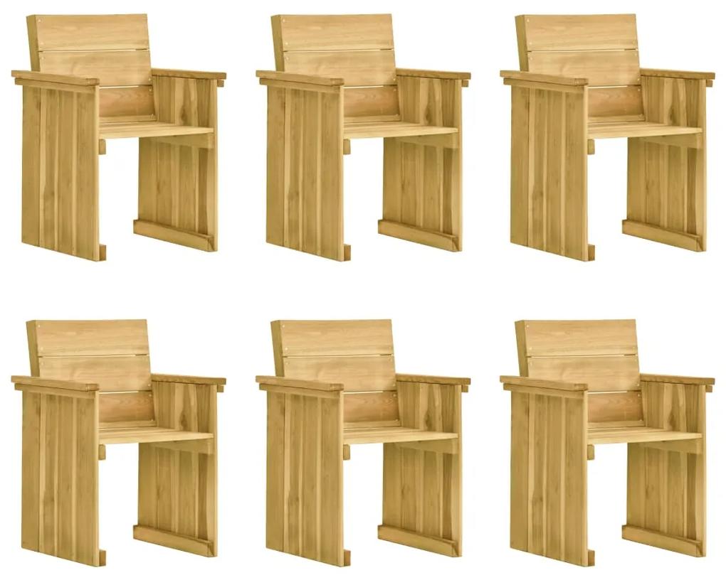 Set mobilier de exterior cu perne, 7 piese, lemn de pin tratat Antracit, 1