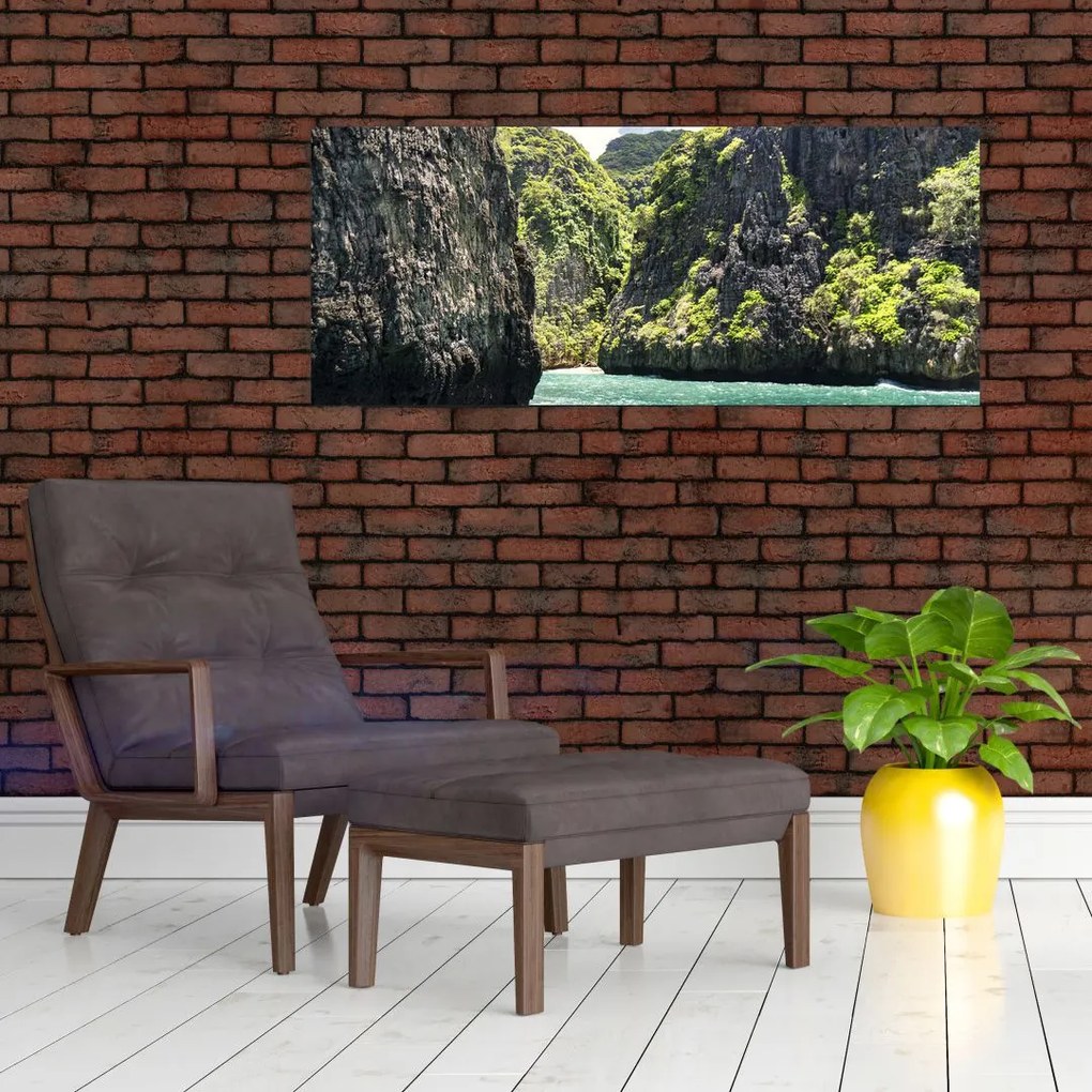 Tablou cu râu montan (120x50 cm)