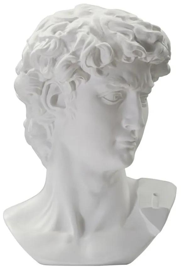 Bust decorativ alb din polirasina, 44x35,5x60 cm, Roman Man Mauro Ferretti
