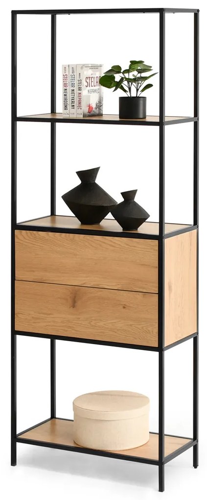 Raft Soren Reg (stejar + negru). 1111379