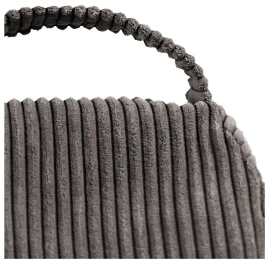 Fotoliu puf pentru copii maro cu tapițerie din catifea reiată Game Amuse – SLOWDOWN