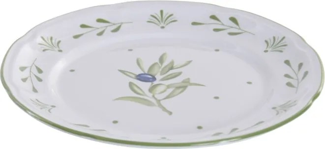 Farfurie stil Mediterraneean verde , din portelan , "Oliv"