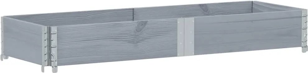 vidaXL Jardinieră de grădină, gri, 150x50 cm, lemn masiv pin