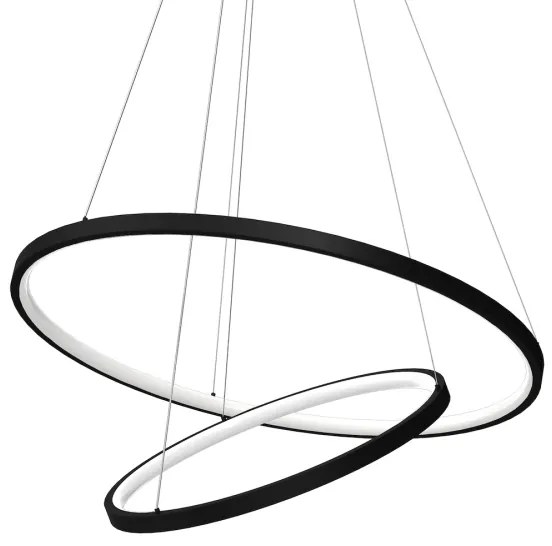 Lustră LED pe cablu HOOP LED/51W/230V d. 60 cm 4000K negru