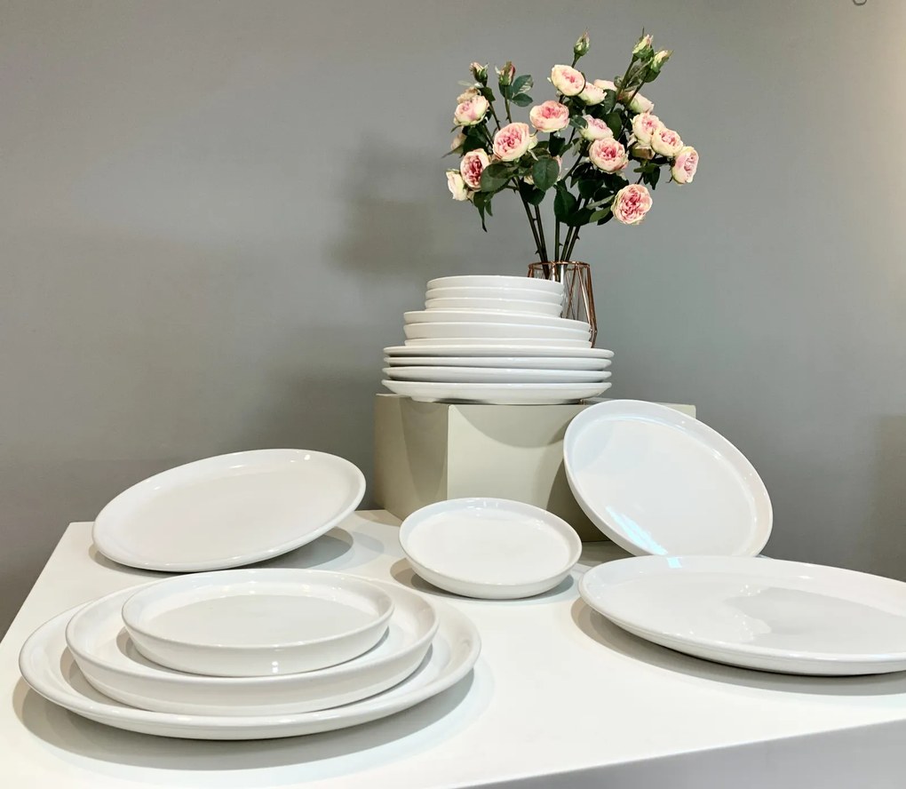 Platou Casablanca Roma 30 cm Alb