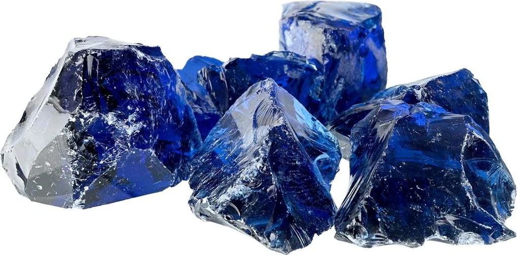 vidaXL Pietre de Grădină albastru 12 cm Sticlă