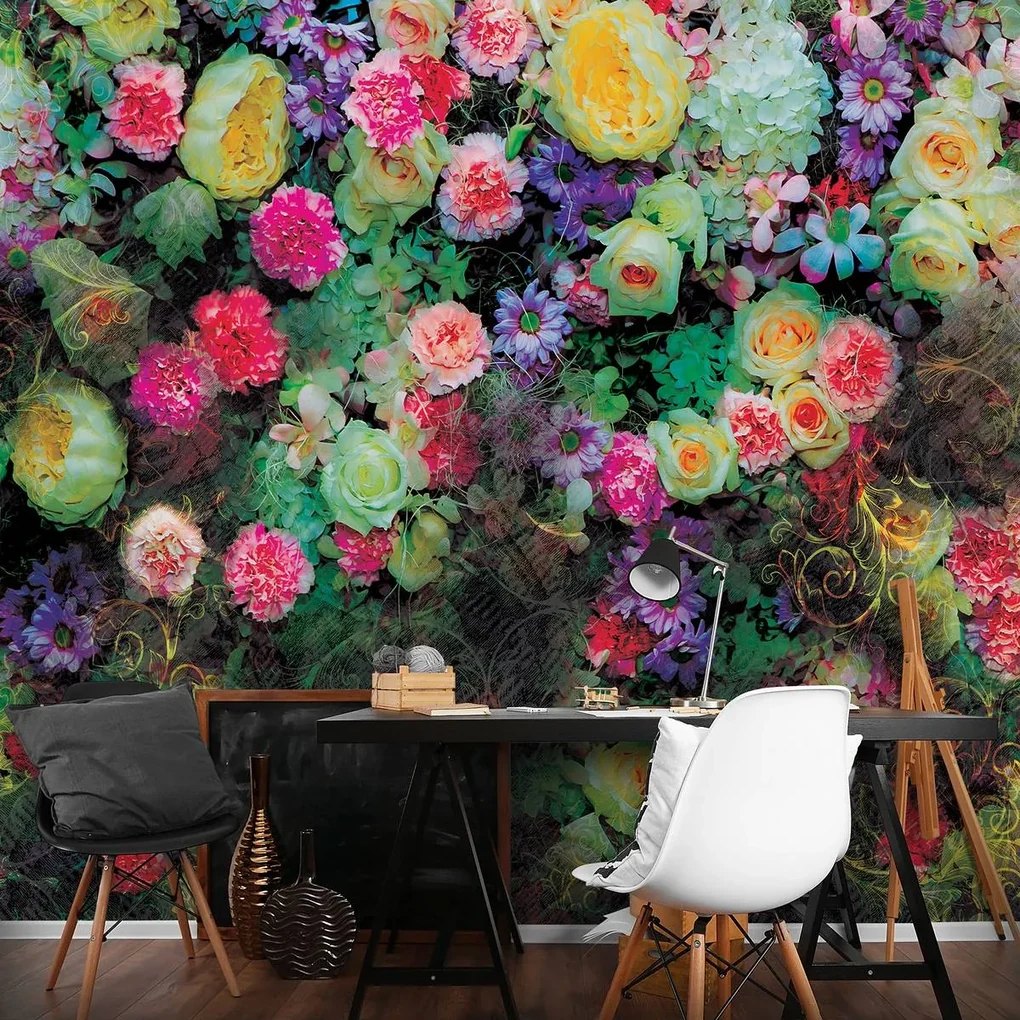 Fototapet - Flori colorate (152,5x104 cm), în 8 de alte dimensiuni noi
