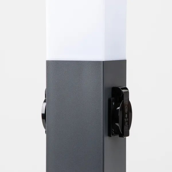 Brilagi - Lampă de exterior NOVA cu 2 prize SCHUKO, 1xE27/15W/230V, 40 cm, IP44, antracit