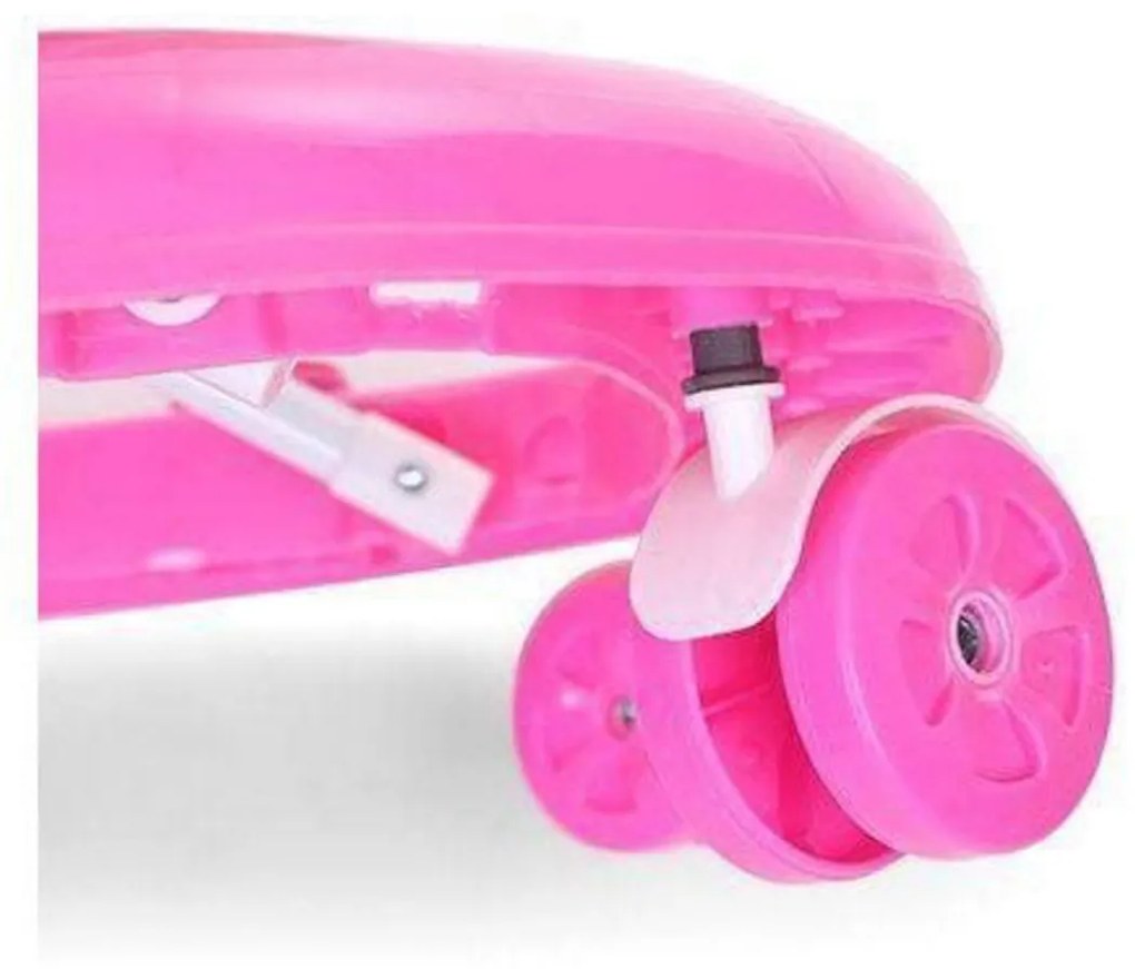 Premergator reglabil in 3 trepte NOVOKIDS™ Catch The Pigeon, cu melodii si lumini, Porumbel, Pliabil, 8 roti, Roz