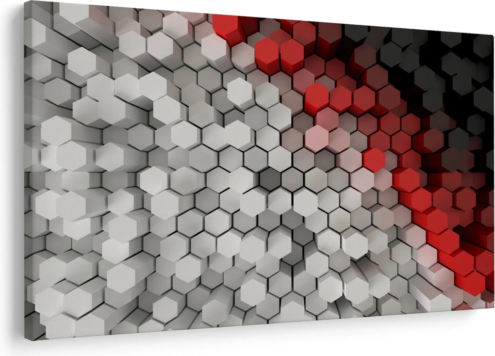Tablou - 3D hexagoane (90x60 cm)