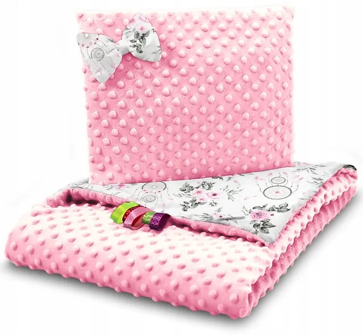 ShopJK PĂTURĂ PENTRU CĂRUCIOR CU PERNĂ PRINCĂTORI DE VISE 75x100 CM