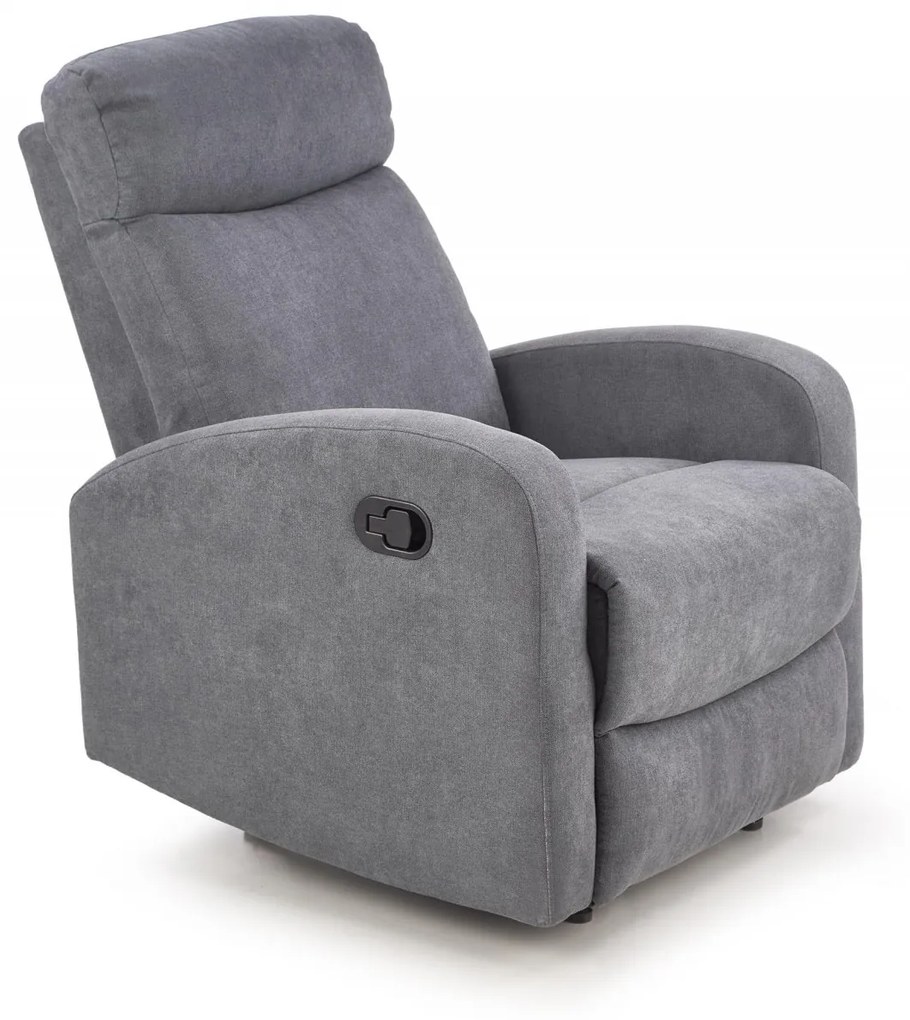 Fotoliu recliner Oslo 1S stofa gri inchis H100 cm