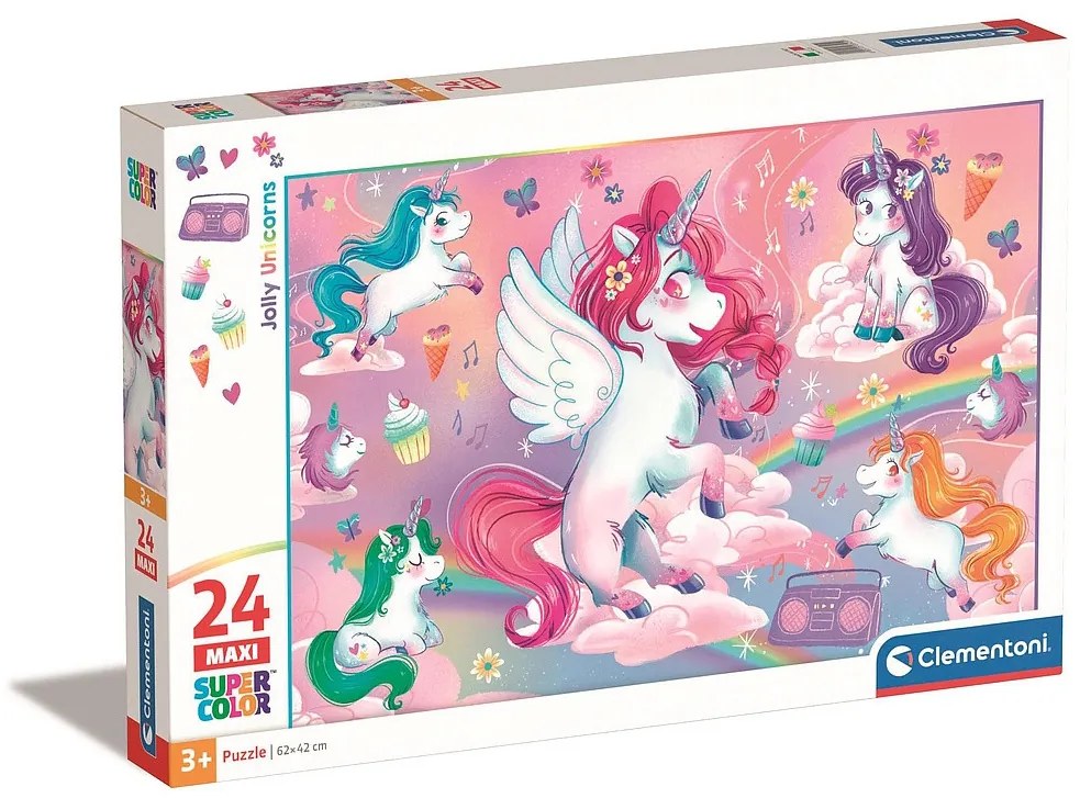 Unicorn Jolly Puzzle maxi Clementoni de 24 de piese