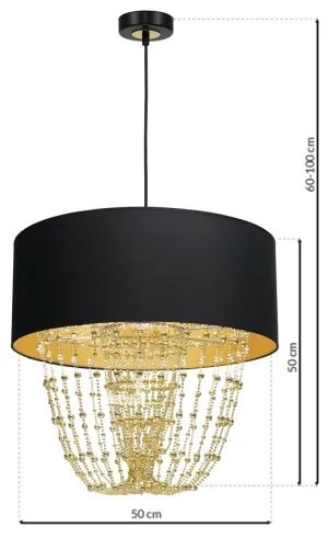 Lustră pe cablu ALMERIA 1xE27/60W/230V