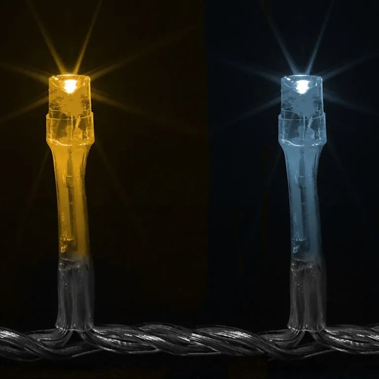 VOLTRONIC Lanț de Crăciun 60 m, 600 LED-uri, alb cald / rece