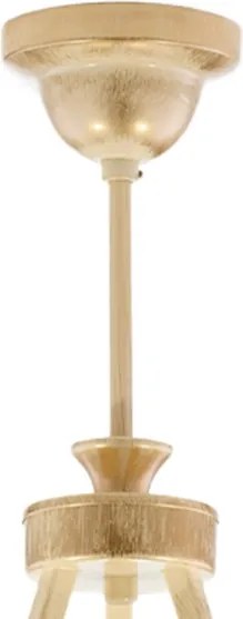 Brilagi - Lustră pe tijă SAPHIRE 3xE27/15W/230V Ø 66 cm crem/auriu/patină