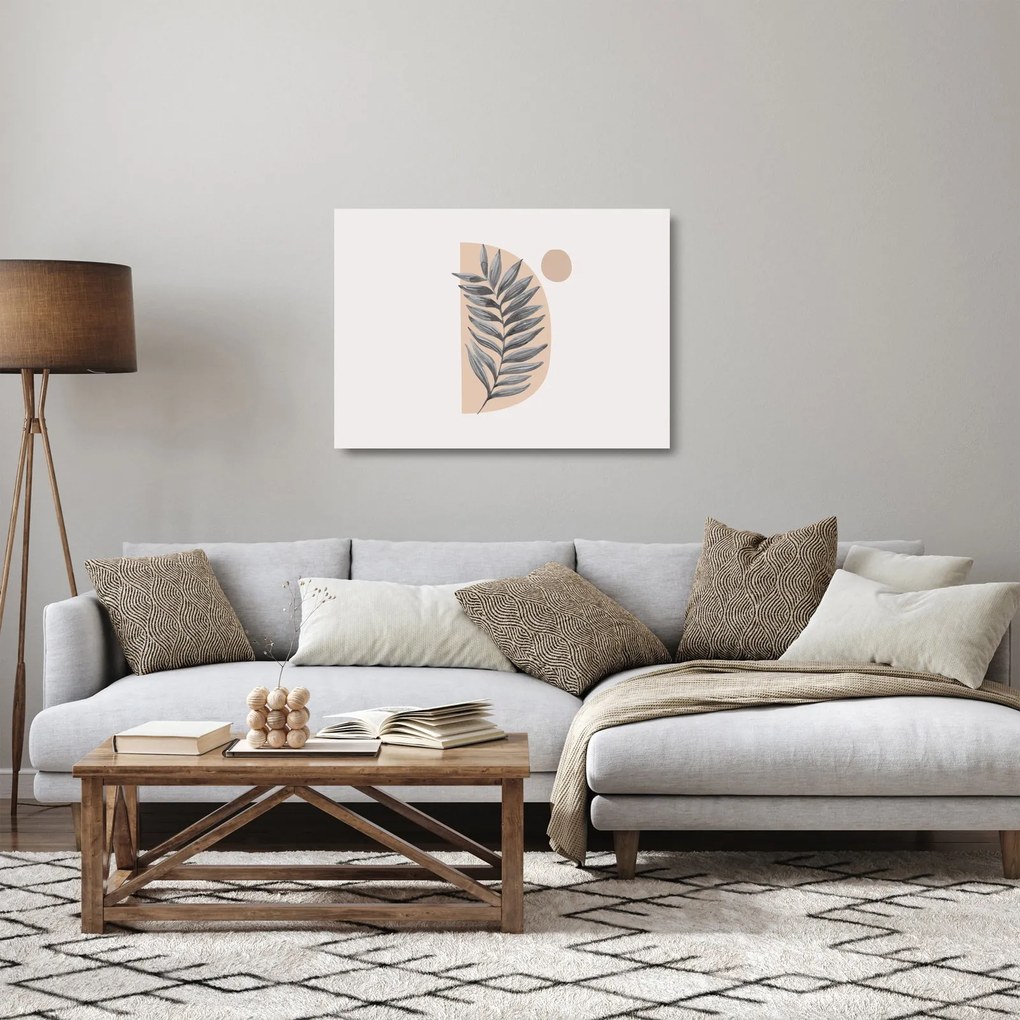 Tablou pe sticlă - Foaie ilustrată N⁰1 (70x50 cm)