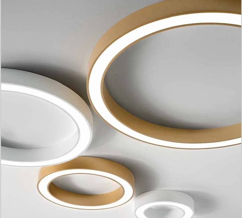 Plafoniera LED design circular FLOR 60cm alb, negru sau auriu