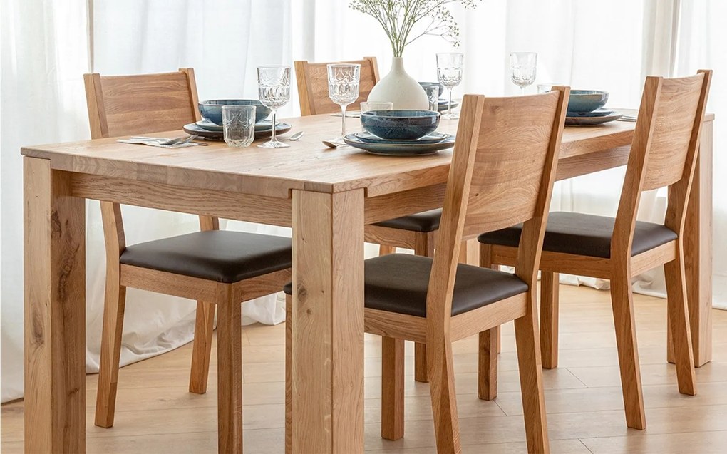 Masă stejar masiv Dining Gael 180x90 cm sau 200x100 cm - 180 x 90 cm