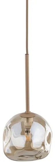 Lustră LAVA cu cablu, 1x G9, 8W, 230V, bej/fumuriu