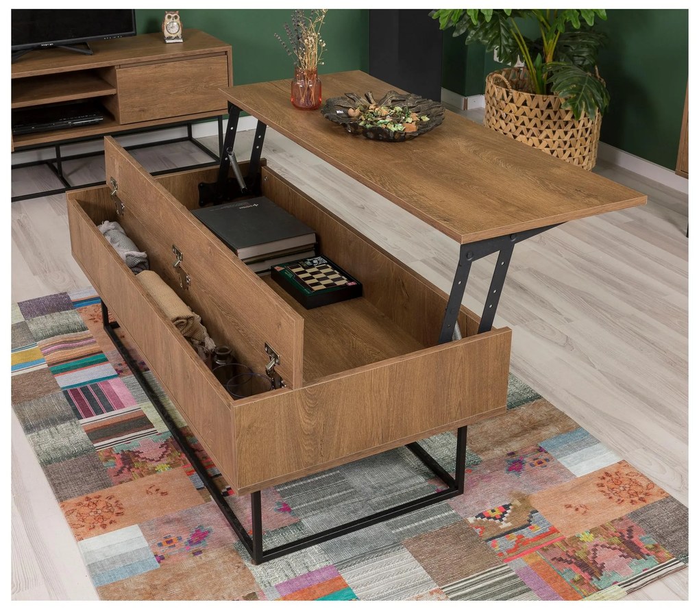 Set mobilier living Laxi 4 (nuc + negru). 1107127