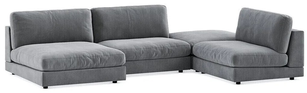 Colțar modular Seattle L108350x230x87cm, Picioare: Plastic