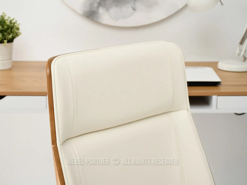 Scaun Aukley (crem + crom). Promo -13%. 1110485
