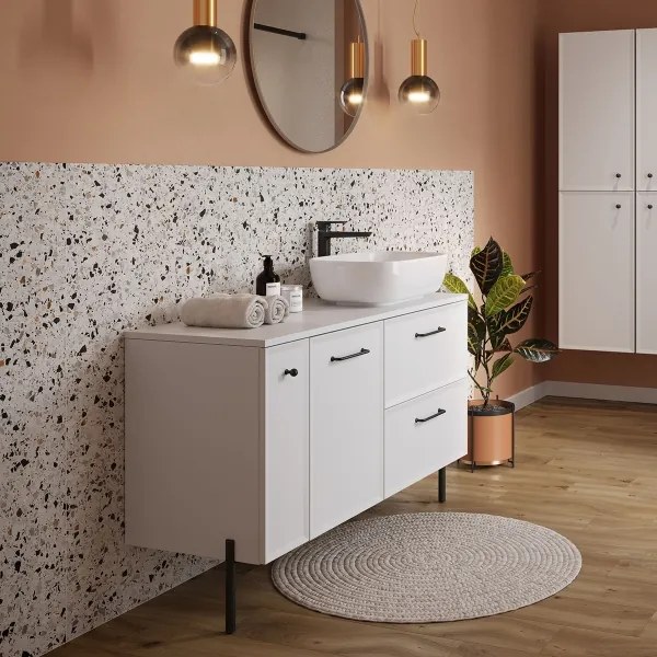 Cersanit S1022-006 - Dulap suspendat pentru baie MILLE 20x45 cm alb mat