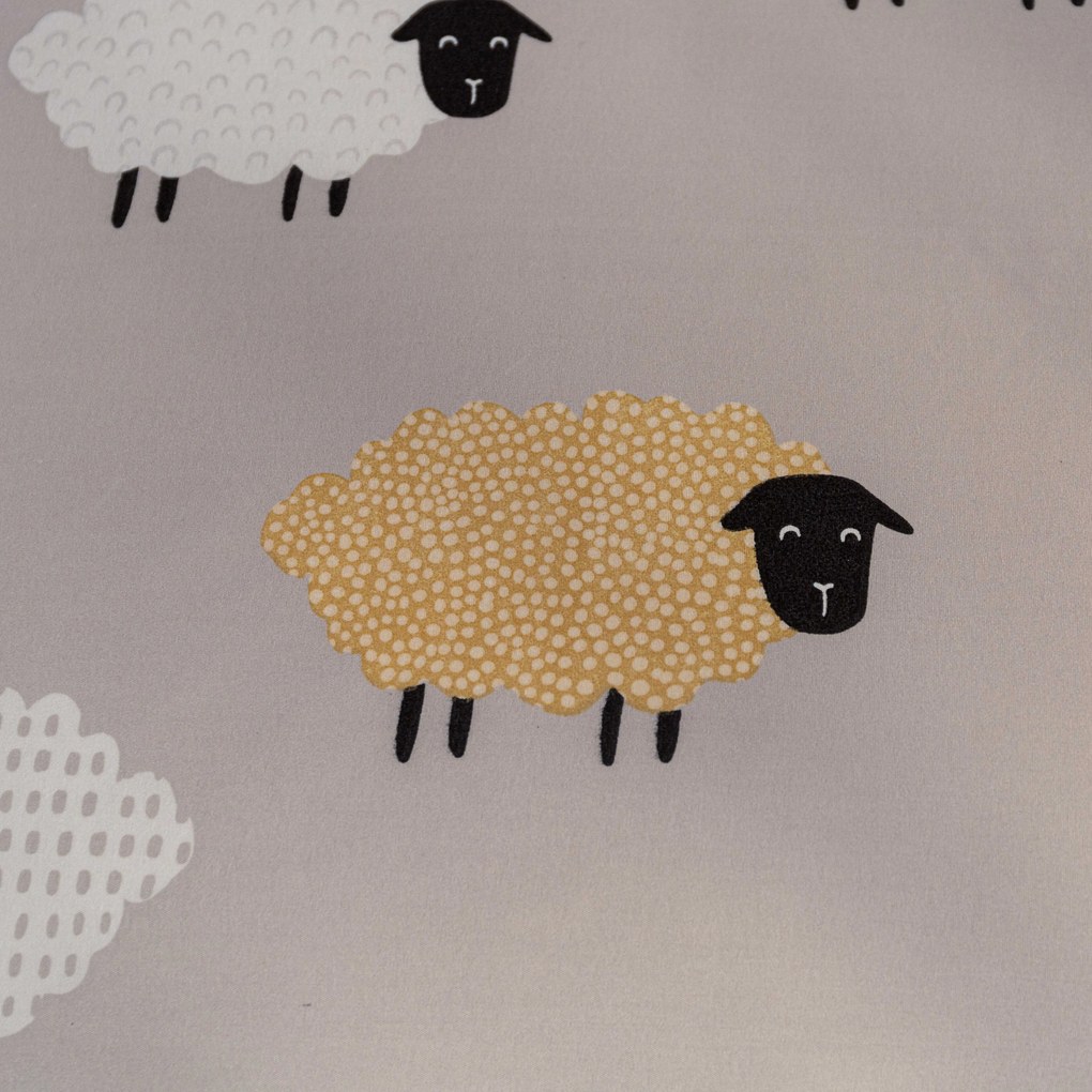 Lenjerie din microfibra SHEEP DREAM gri Dimensiune lenjerie de pat: 70 x 90 cm | 140 x 200 cm