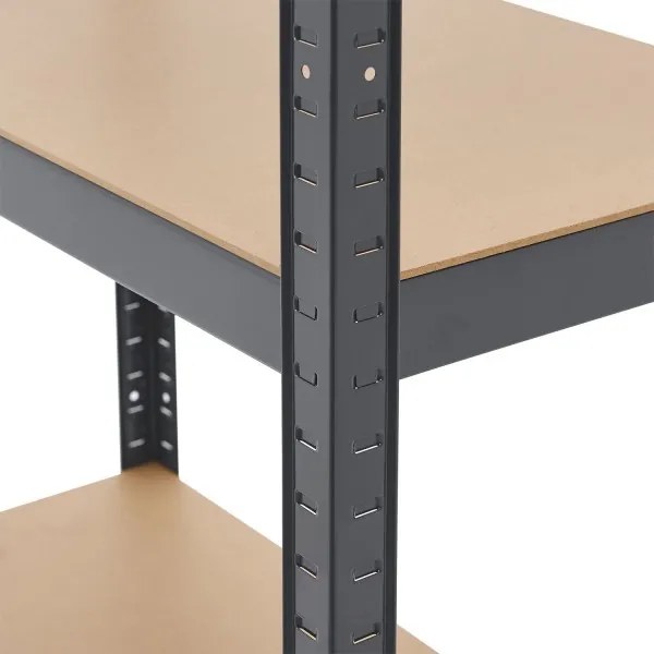 Jusky Set 2 rafturi - 160 x 80 x 40 cm - gri