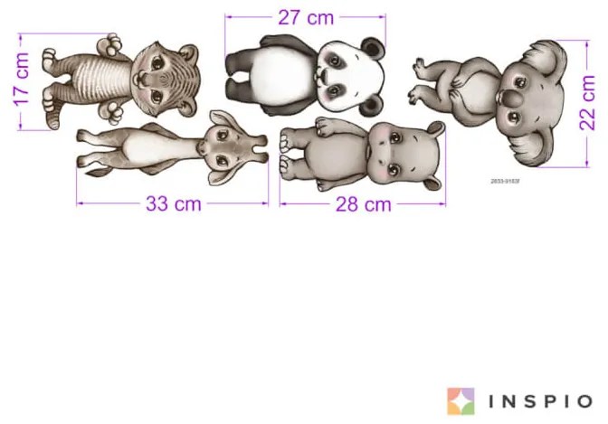 INSPIO Animale drăguțe în nuanțe pământii și stil scandinav