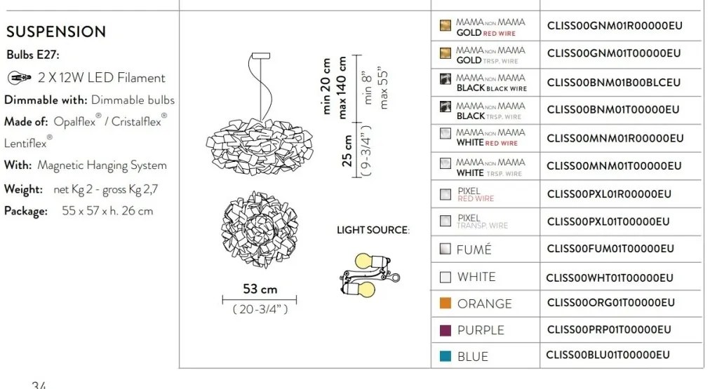 Lustra design unicat realizata manual Clizia White, 53cm