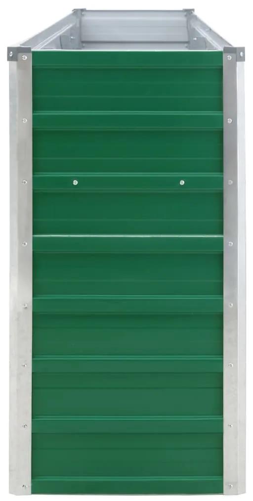 Strat inaltat gradina, verde, 320x40x77 cm, otel galvanizat 1, Verde, 320 x 40 x 77 cm