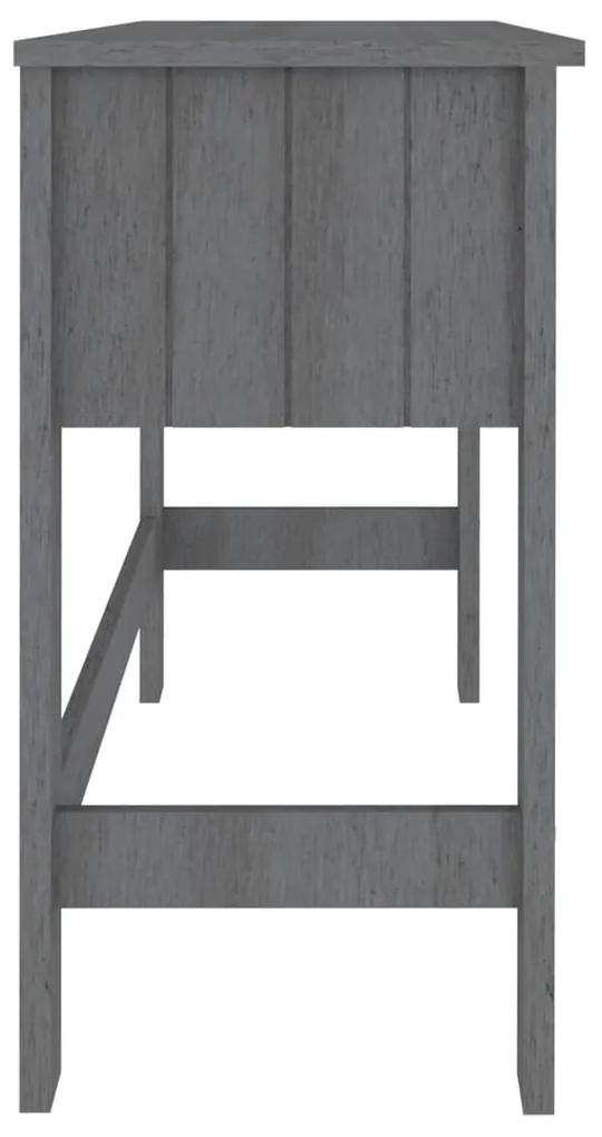 Birou, gri inchis, 110x40x75 cm, lemn masiv de pin Morke gra