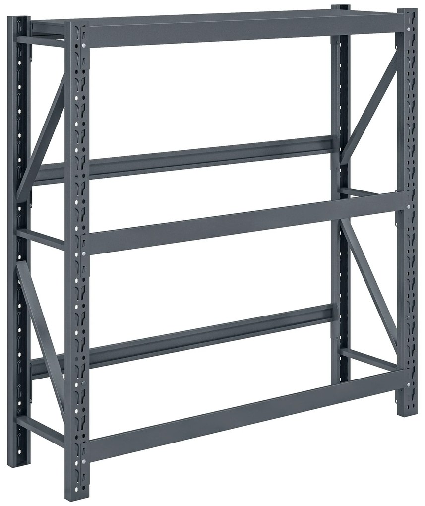 HOMCOM Raft Autoportant pentru Cutii cu 3 Niveluri, Raft pentru 6 Cutii cu Înălțime Reglabilă, 110x30x110 cm, Gri | Aosom Romania