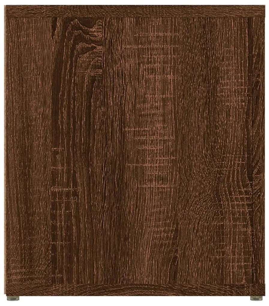 Comode TV, 2 buc., stejar maro, 80x31,5x36 cm, lemn prelucrat 2, Stejar brun