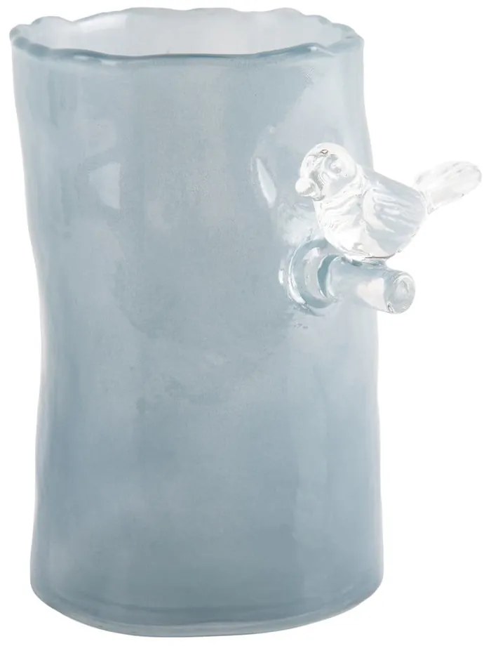 Vază albastră din sticlă (înălțime 15 cm) Bird On Branch – PT LIVING