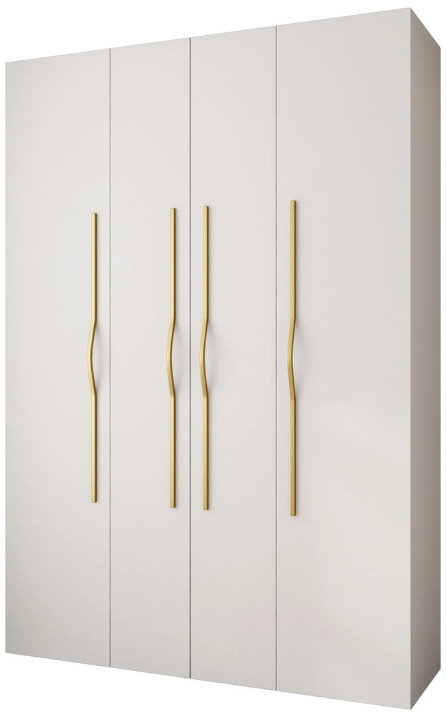 Dulap de haine 170 cm Carmela 40-2 (alb + Auriu). 1126574