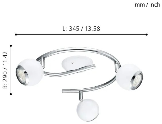 EGLO 31003 - LED Lampa spot BIMEDA 3xGU10/3W LED