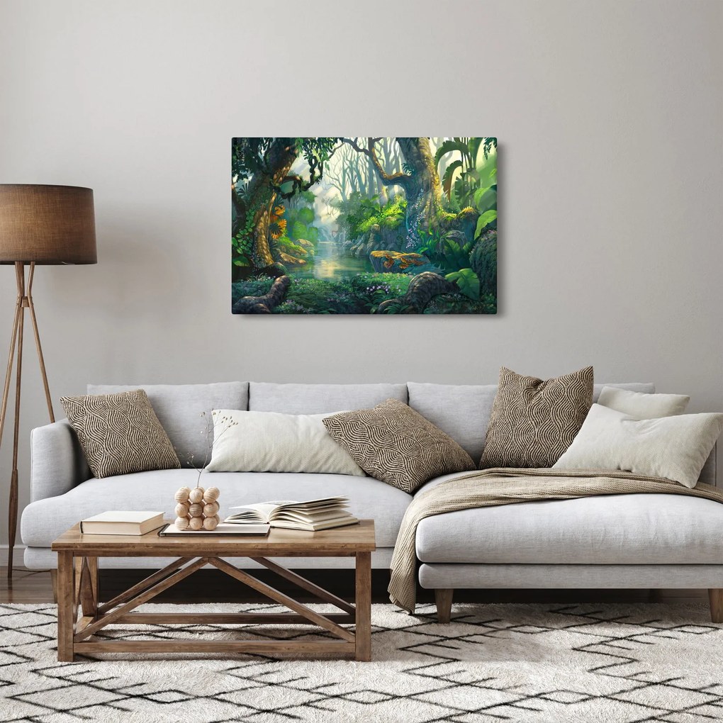 Tablou - Ilustrare pădure tropicală (90x60 cm)