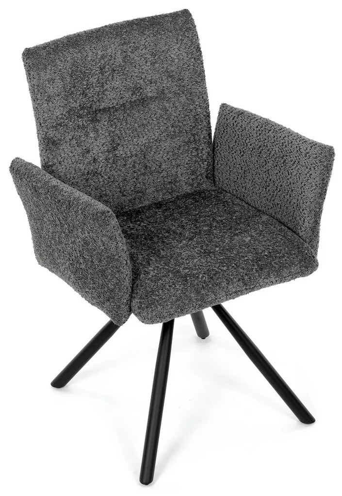 Set de scaune de sufragerie cu mecanism deîntoarcere DCH-W1117 GREY2, 2 buc.